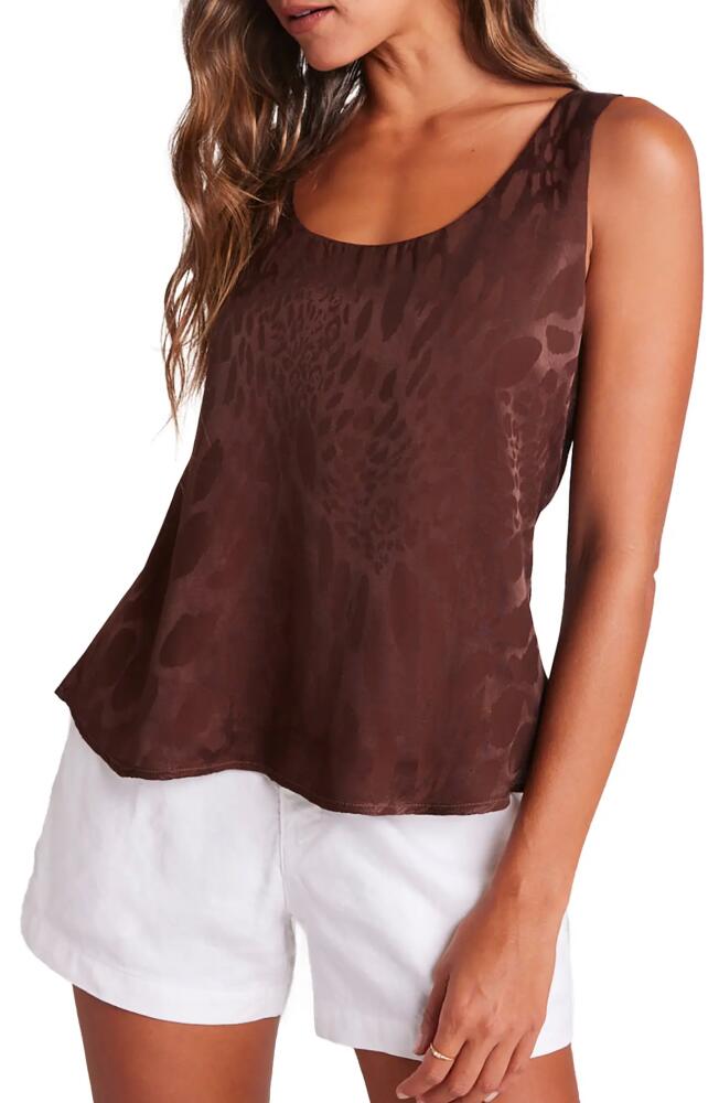 Bella Dahl Scoop Neck Satin Damask Tank in Cafe Noir Cover