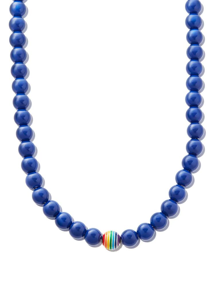 Lauren Rubinski 14kt white gold beaded necklace - Blue Cover