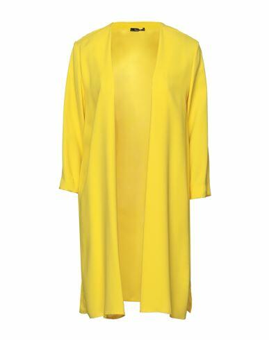 Hanita Woman Overcoat & Trench Coat Yellow Polyester Cover