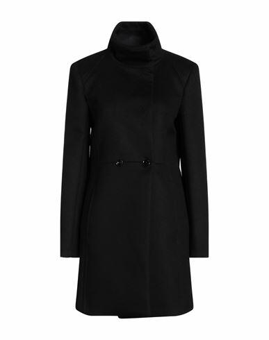 Patrizia Pepe Woman Coat Black Wool, Polyamide Cover