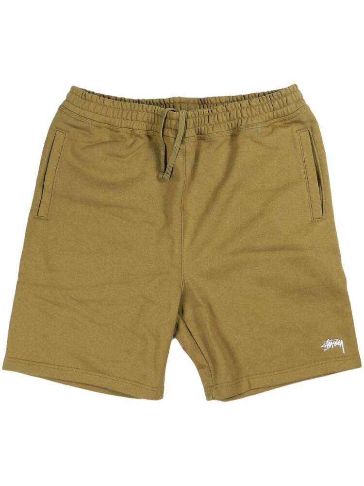 Stüssy logo-embroidered track shorts - Green Cover