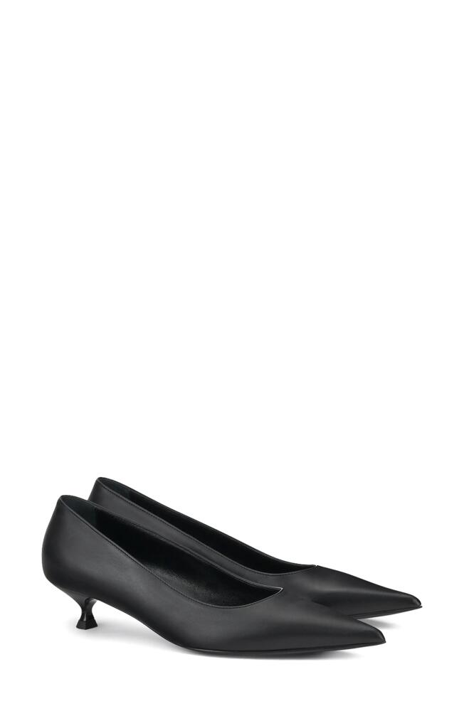 AGL Lenor Pointed Toe Kitten Heel Pump in Nero-Nero Cover