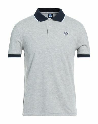 North Sails Man Polo shirt Light grey Cotton, Elastane Cover