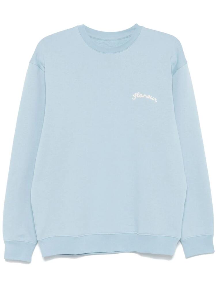 FLÂNEUR logo-embroidered sweatshirt - Blue Cover