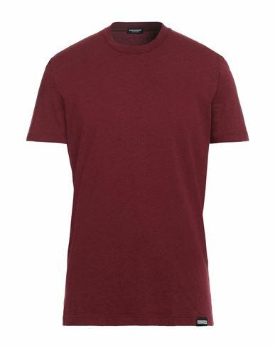 Dsquared2 Man Undershirt Burgundy Cotton, Elastane Cover