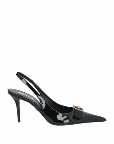 Versace Woman Pumps Black Leather Cover