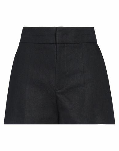 Chloé Woman Shorts & Bermuda Shorts Midnight blue Linen Cover