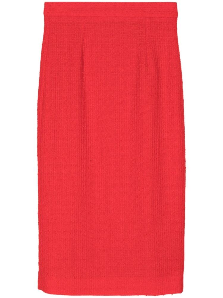 JANE Sloane high-waisted tweed skirt - Red Cover