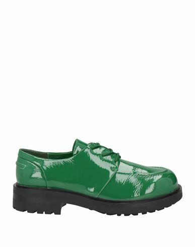 Jeannot Woman Lace-up shoes Green Leather Cover