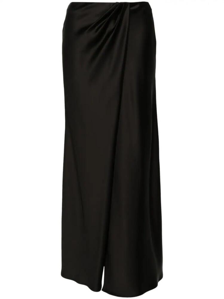 PINKO draped satin maxi skirt - Black Cover