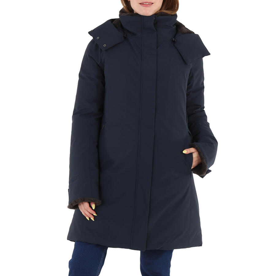 Save The Duck Ladies Samantha Hooded Faux Fur Trim Coat Cover