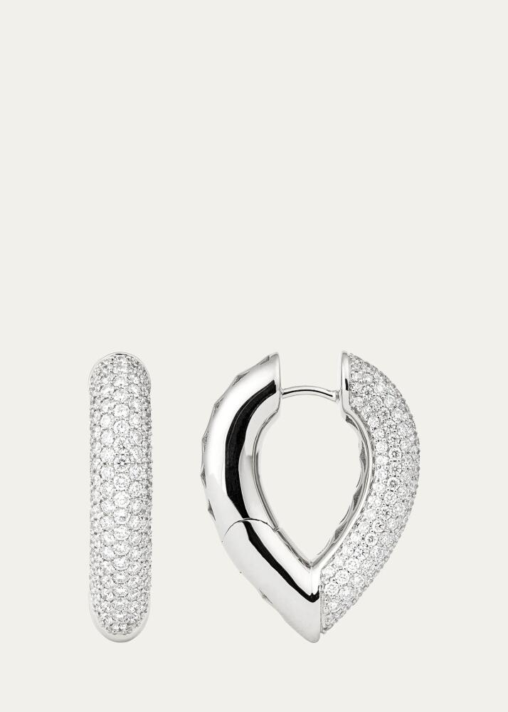 ENGELBERT The Drop Link Earrings, Big, in White Gold and White Diamonds Cover