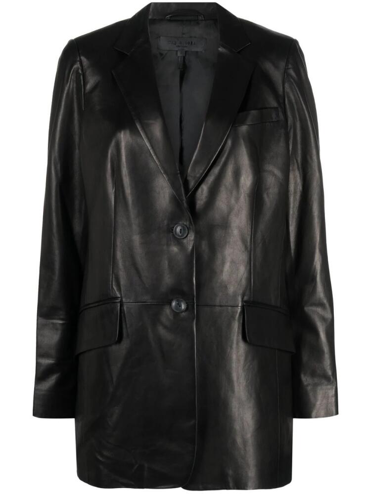 rag & bone lambskin single-breasted blazer - Black Cover