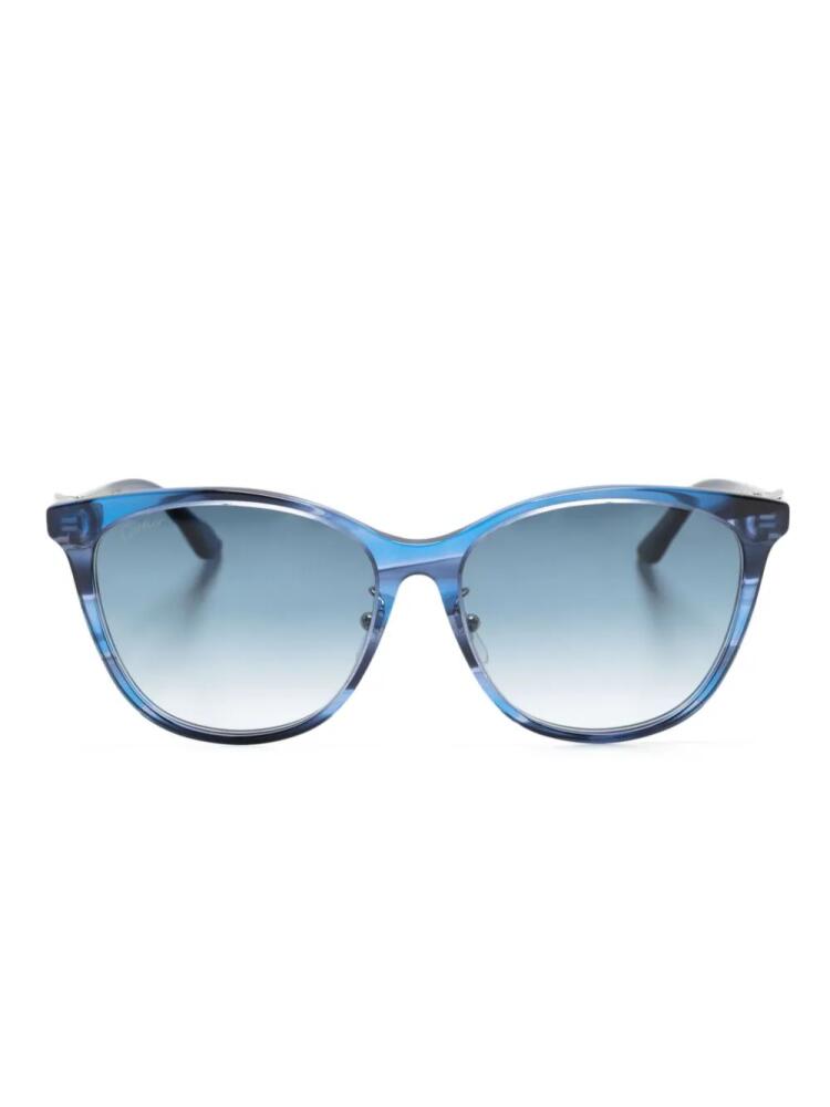 Cartier Eyewear C Décor round-frame sunglasses - Blue Cover