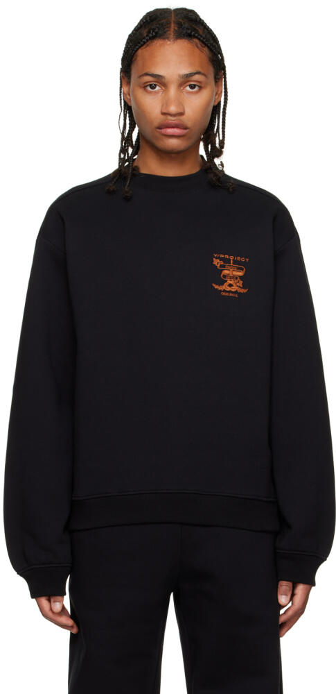 Y/Project Black Embroidered Sweatshirt Cover