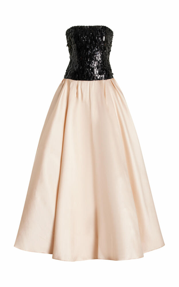 Pamella Roland - Sequined Satin Ball Gown - Pink Cover