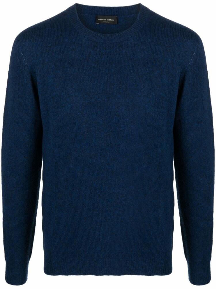 Roberto Collina crew-neck mélange-knit jumper - Blue Cover