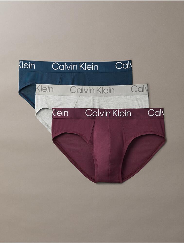 Calvin Klein Men's Ultra-Soft Modern 3-Pack Hip Brief - Multi Cover