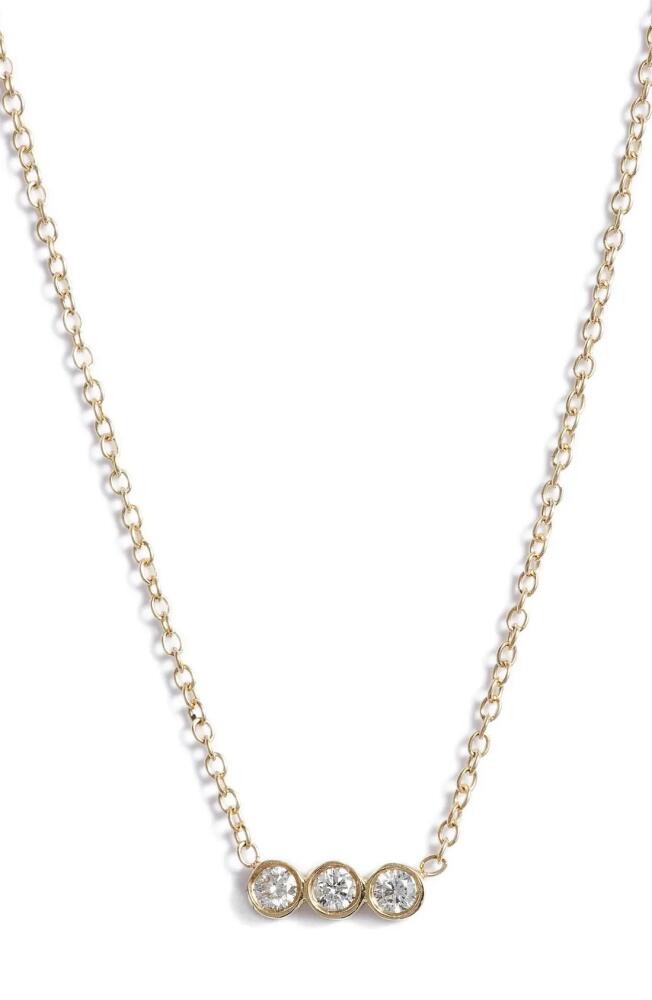 Zoë Chicco Diamond Bezel Pendant Necklace in Yellow Gold Cover