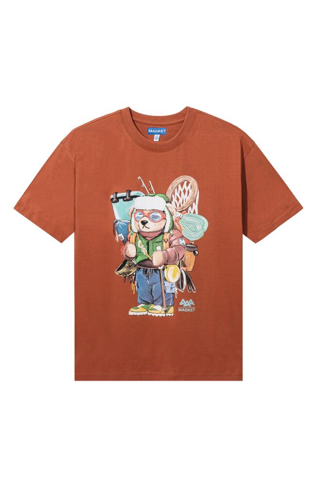 MARKET Ultralight Bear Graphic T-Shirt in Rust Cover