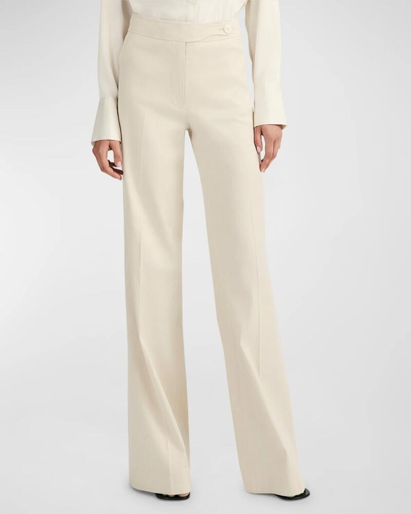 Derek Lam 10 Crosby Owen Linen-Blend Flare Trousers Cover