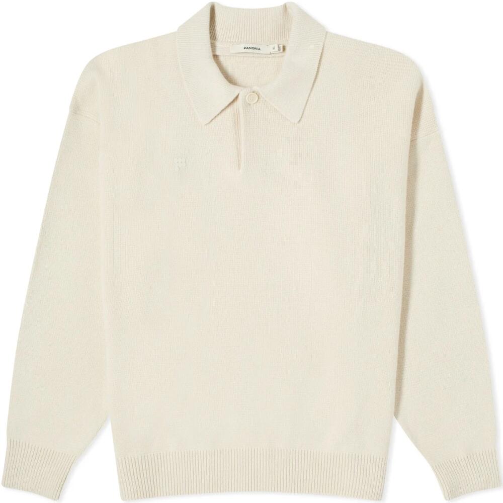 Pangaia Recycled Cashmere Polo Sweater in Ecru Ivory Cover