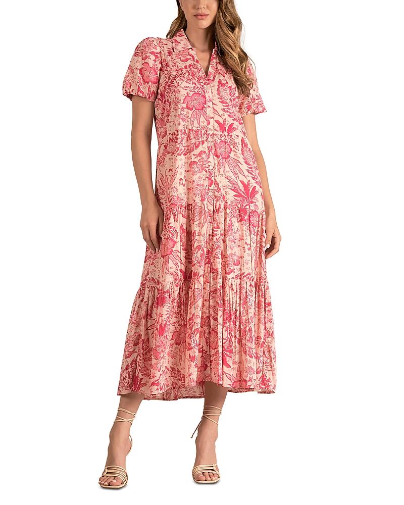 Elan Printed Cotton Midi Dress Cover