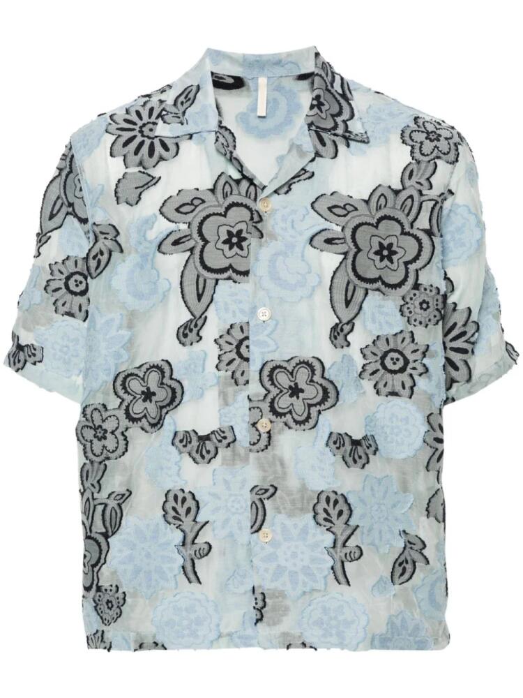 Sunflower Cayo floral-embroidery shirt - Blue Cover