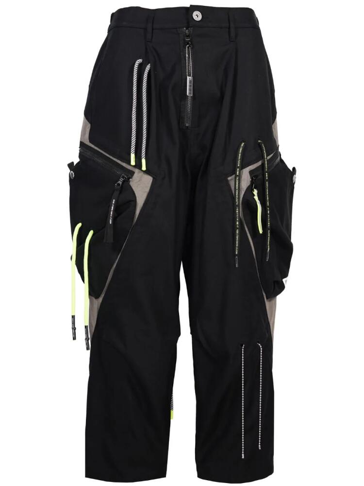 Mostly Heard Rarely Seen multi drawcord cargo pants - Black Cover