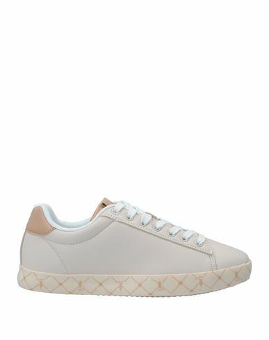 Trussardi Woman Sneakers Beige Soft Leather Cover