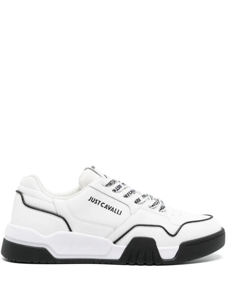 Just Cavalli logo-embossed chunky sneakers - White Cover