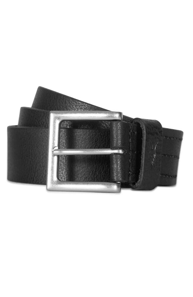 AllSaints Stitched Leather Belt in Black Cover