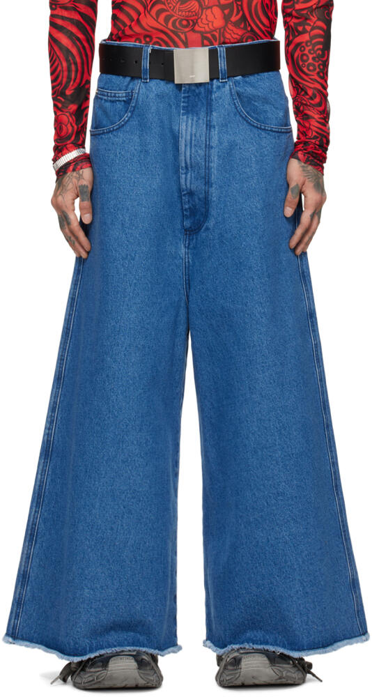 LU'U DAN Blue Cropped Jeans Cover