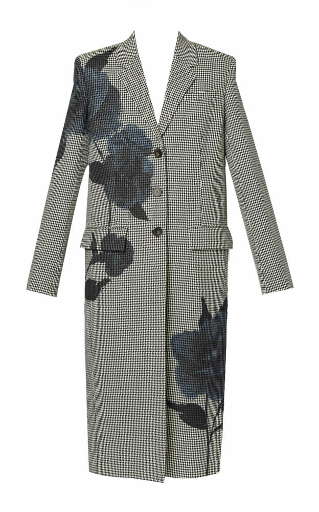 Erdem - Floral-Printed Wool Coat - Blue Cover