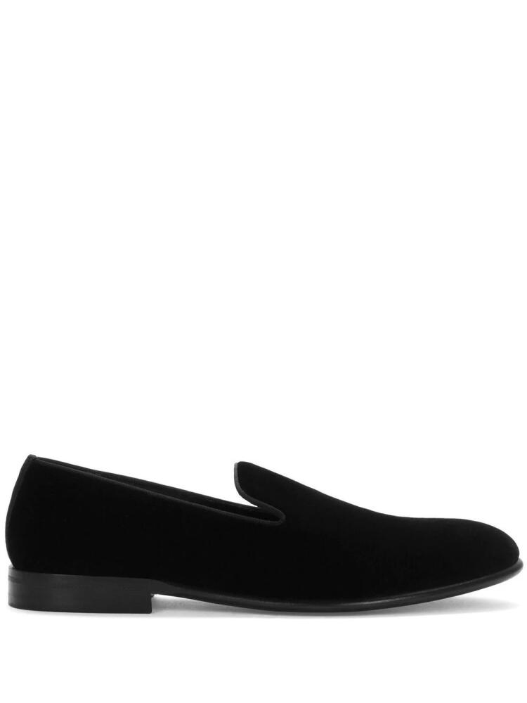 Dolce & Gabbana classic velvet slippers - Black Cover