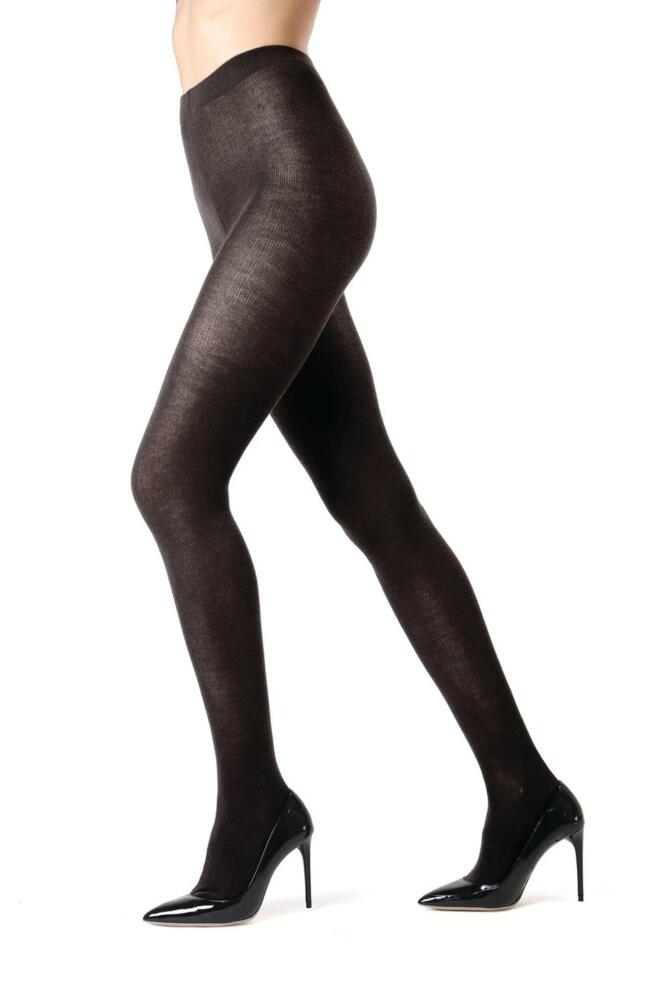 MeMoi Flat Knit Sweater Tights in Black Cover