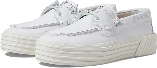 Sperry Bahama 2.0 Platform Leather (White) Women's Shoes Cover