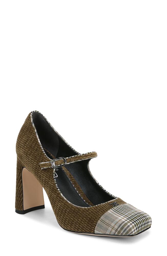 Circus NY by Sam Edelman Elora Square Toe Mary Jane Pump in Olive/Vanilla Bean Cover