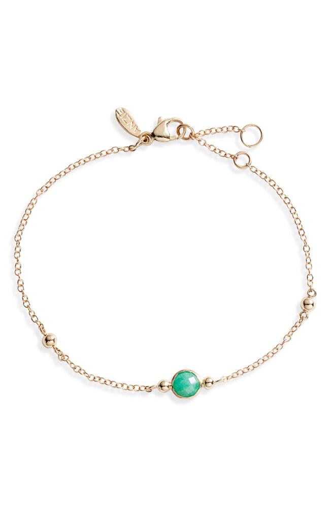 Anzie Bonheur Emerald Bracelet in Yellow Gold/Green Cover