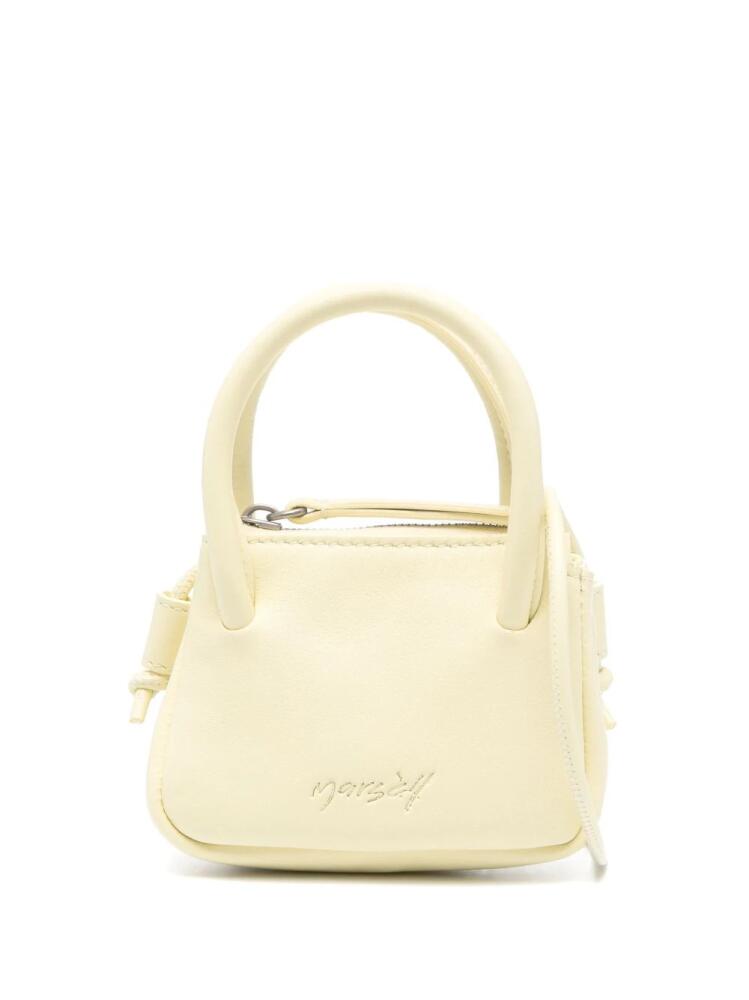 Marsèll debossed-logo leather crossbody bag - Yellow Cover