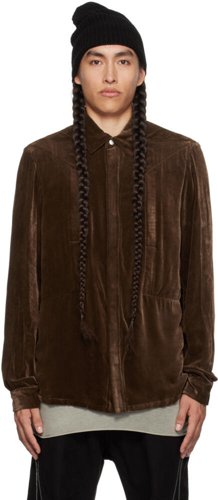 Rick Owens Brown Fogpocket Shirt Cover