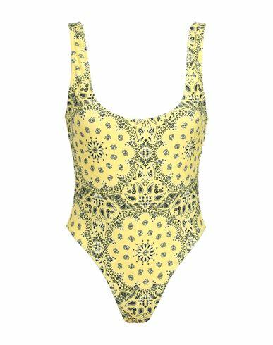 Smmr Woman One-piece swimsuit Yellow Polyacrylic, Elastane Cover