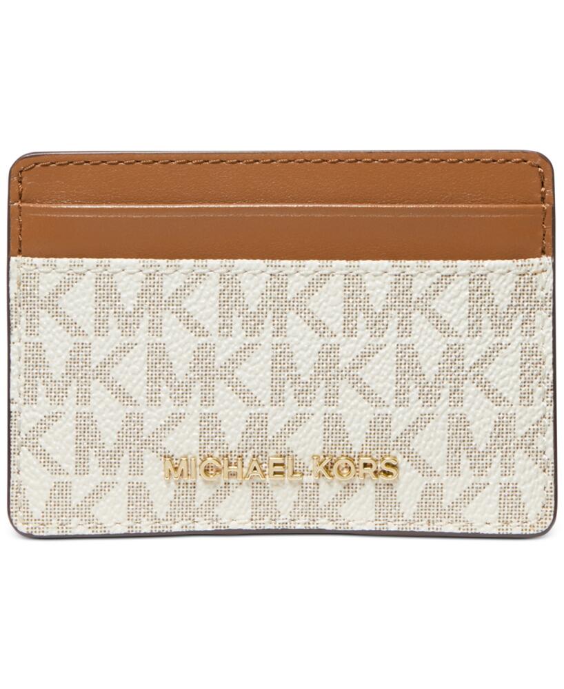 Michael Kors Logo Jet Set Card Holder - Vanilla Cover