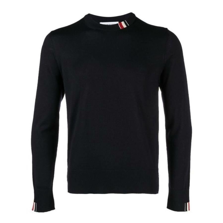 Thom Browne Relaxed-Fit Fine Merino Stripe Sweater In Navy Cover