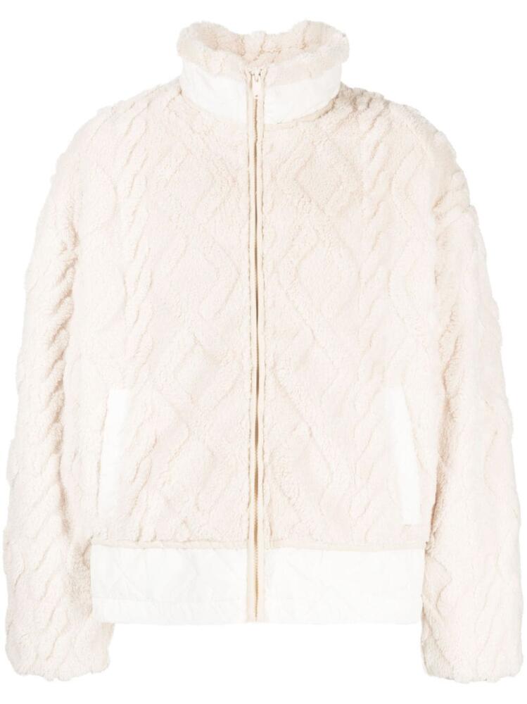 FIVE CM panelled quilted faux-shearling jacket - Neutrals Cover