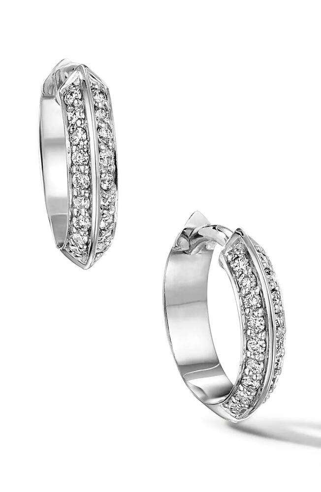 Cast The Demi Defiant Iced Diamond Huggie Hoop Earrings in Silver Cover