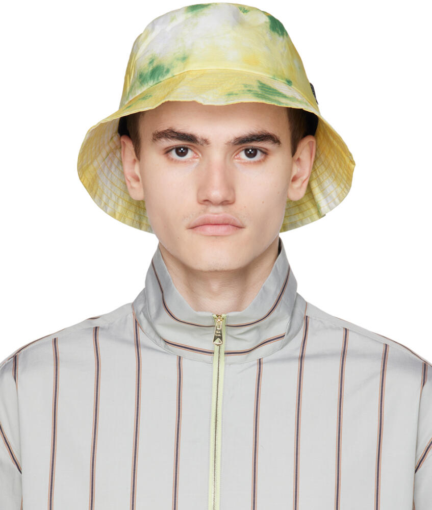 PS by Paul Smith Yellow & Green Tie-Dye Bucket Hat Cover