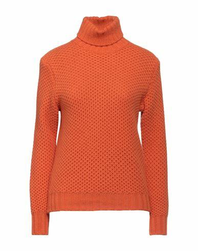 Mp Massimo Piombo Woman Turtleneck Orange Lambswool Cover