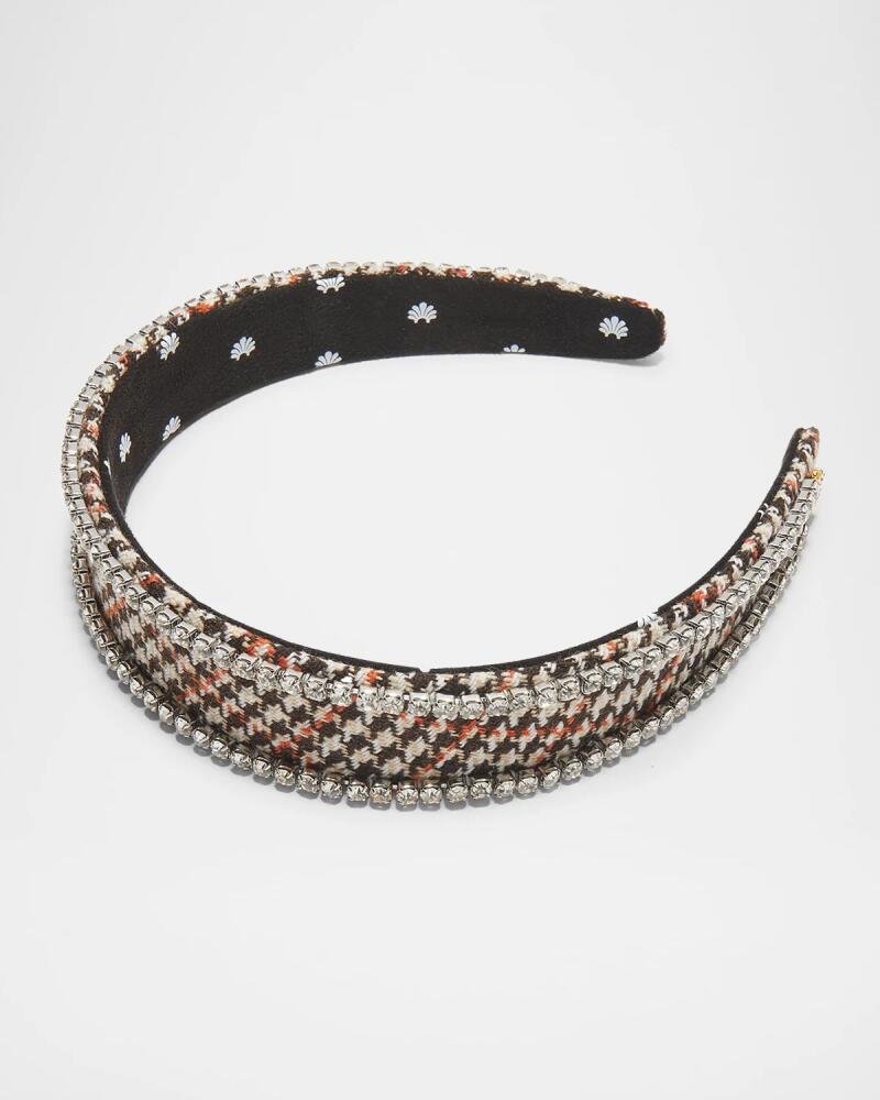 Lele Sadoughi Bessette Tweed Crystal Headband Cover