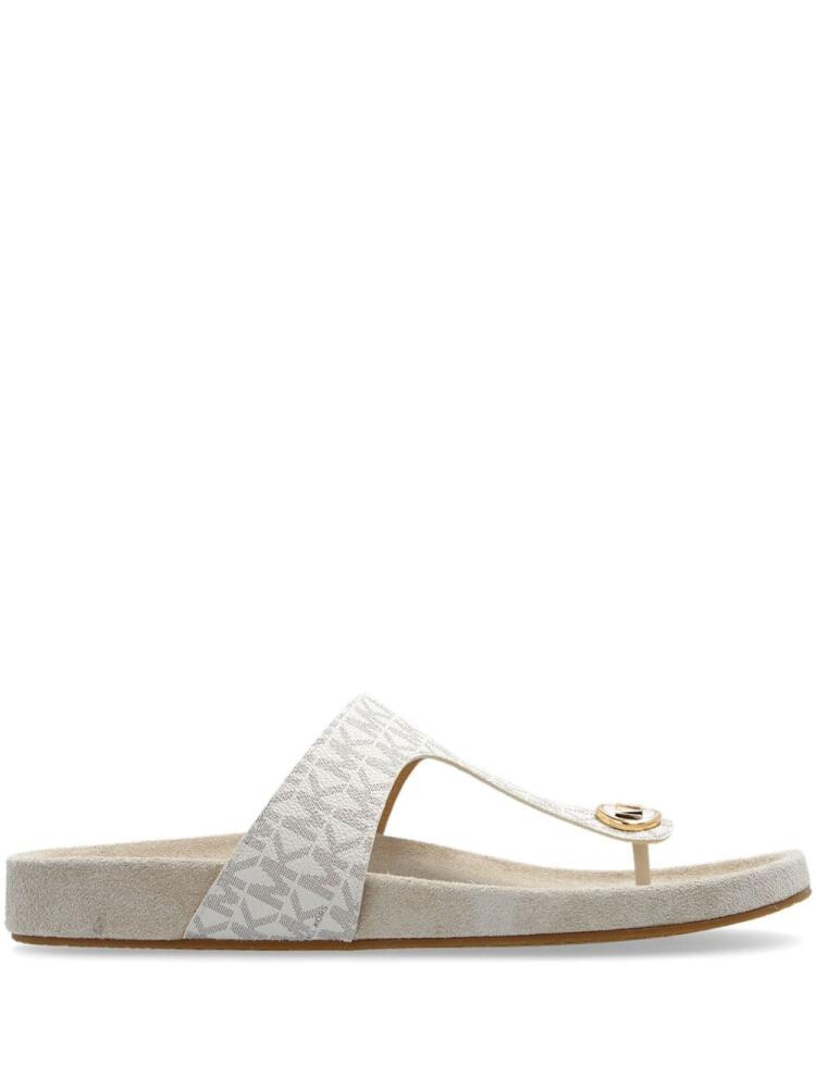 Michael Michael Kors logo-print slides - Neutrals Cover